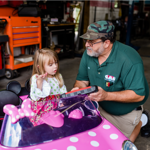 Inside Gil's Automotive Services, a converted dairy barn in Buckhead, Georgia